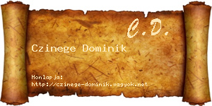 Czinege Dominik névjegykártya